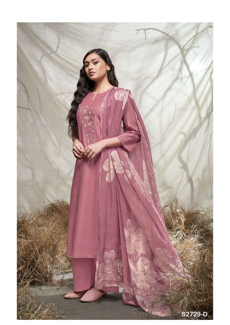 Ganga Fashion Twisha 2729 Cotton Printed Embroidery Designer Salwar Suit
