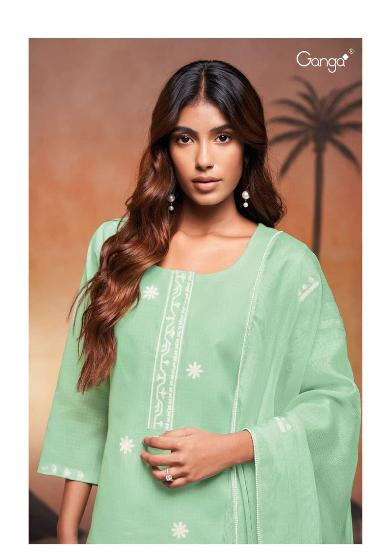 Ganga Fashion Ursalie 2773 Cotton Embroidery Work Designer Salwar Suit