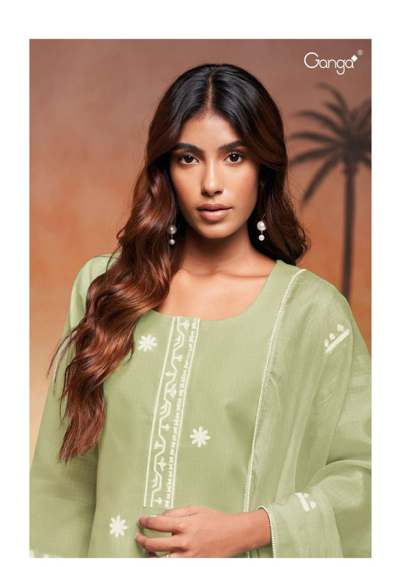 Ganga Fashion Ursalie 2773 Cotton Embroidery Work Designer Salwar Suit