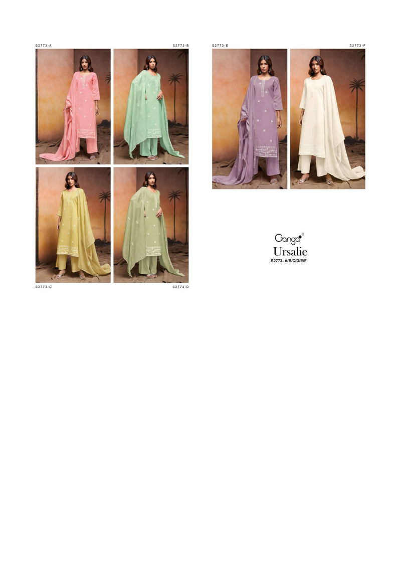 Ganga Fashion Ursalie 2773 Cotton Embroidery Work Designer Salwar Suit