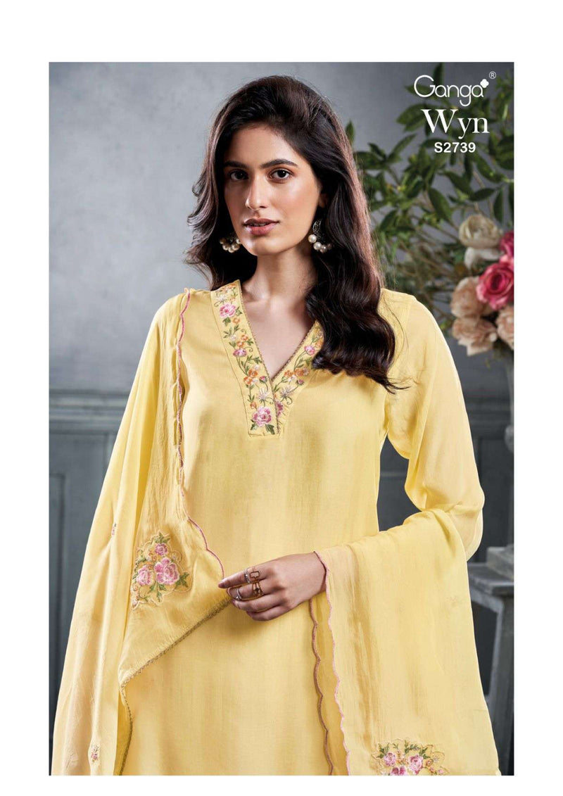 Ganga Fashion Wyn 2739 Organza Silk Designer Party Wear Salwar Suit