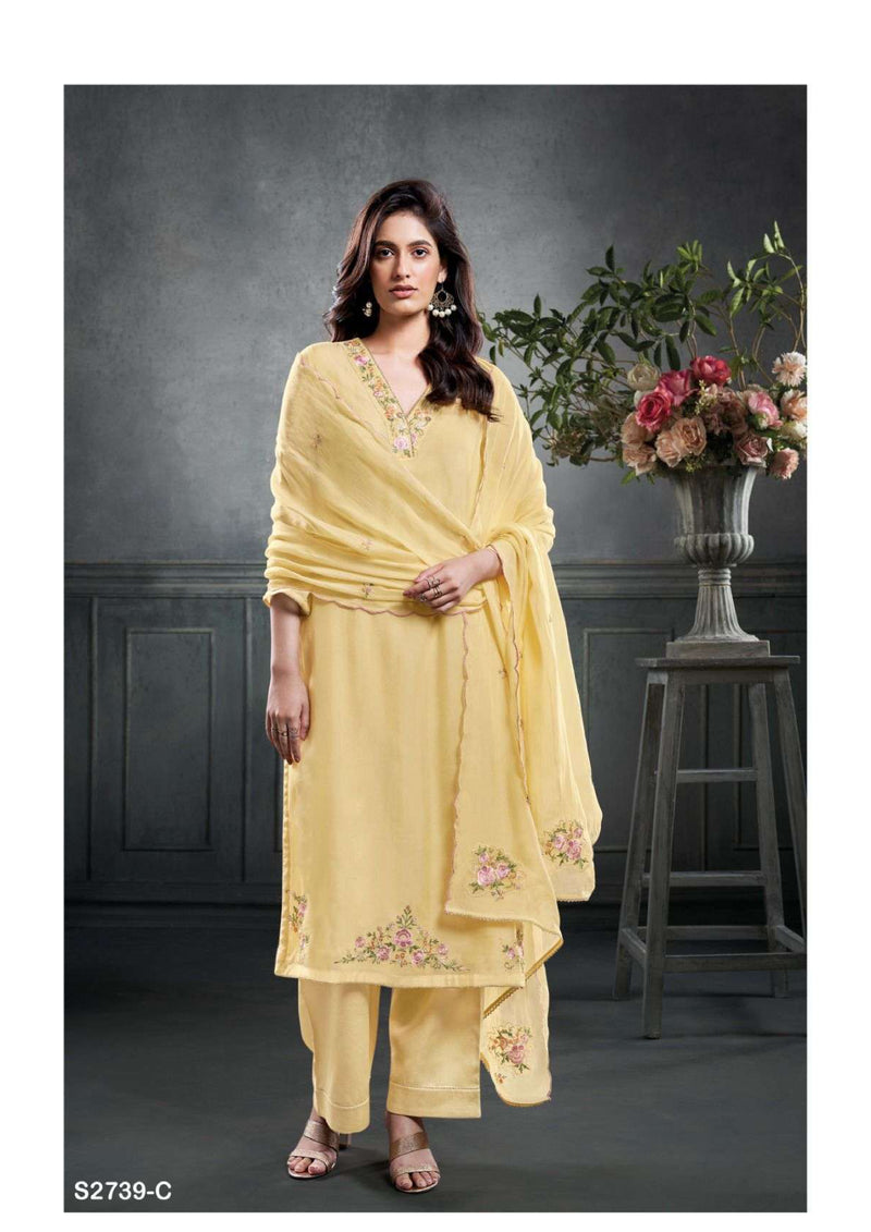 Ganga Fashion Wyn 2739 Organza Silk Designer Party Wear Salwar Suit