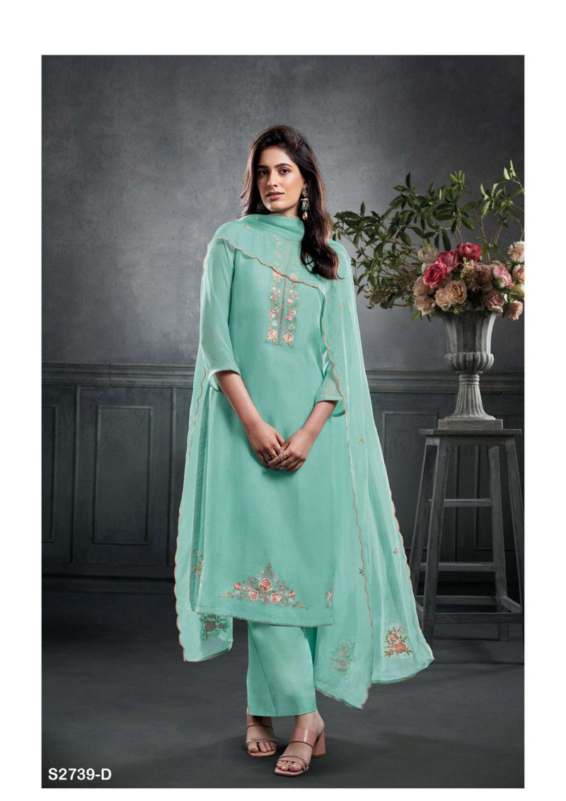 Ganga Fashion Wyn 2739 Organza Silk Designer Party Wear Salwar Suit