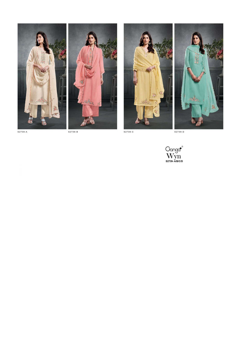 Ganga Fashion Wyn 2739 Organza Silk Designer Party Wear Salwar Suit