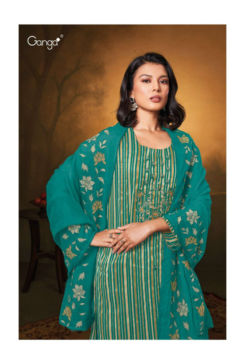Ganga Fashion Ydira 2365 New Organza Embroidery Hand Work Party Wear Salwar Suit