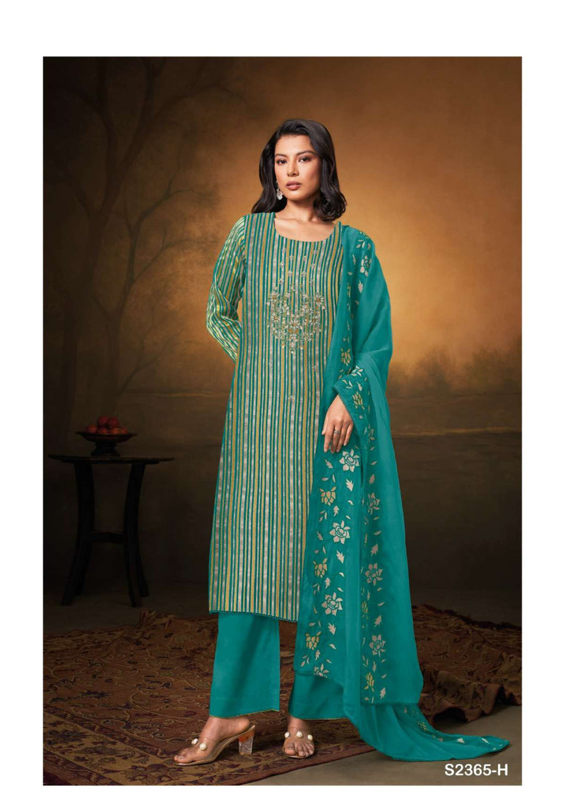 Ganga Fashion Ydira 2365 New Organza Embroidery Hand Work Party Wear Salwar Suit