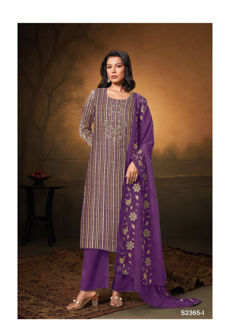 Ganga Fashion Ydira 2365 New Organza Embroidery Hand Work Party Wear Salwar Suit