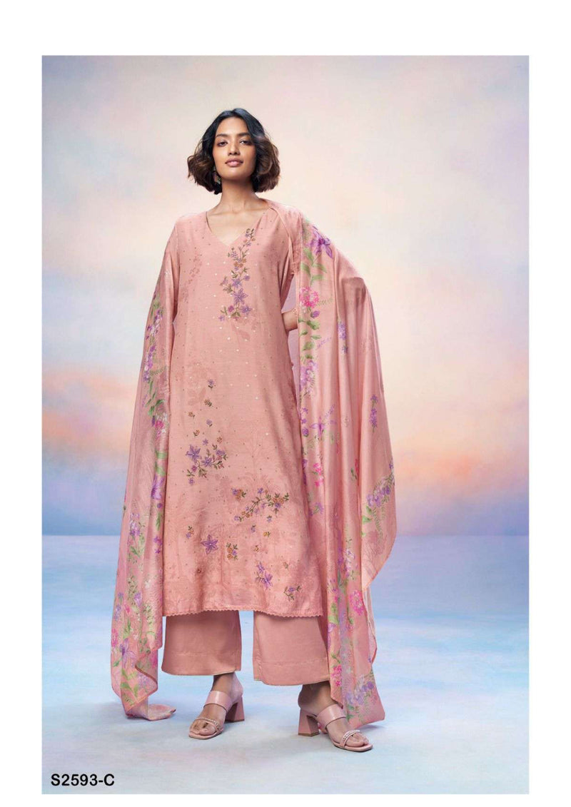 Ganga Fashion Zaina 2593 Silk Jacquard Designer Salwar Kameez