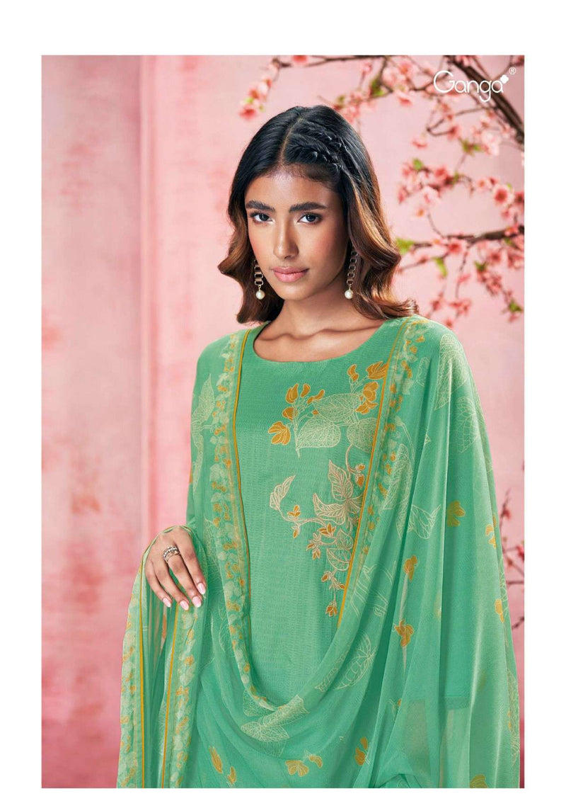 Ganga Fashion Zarria 2789 Cotton Silk Embroidery Festival Wear Salwar Kameez