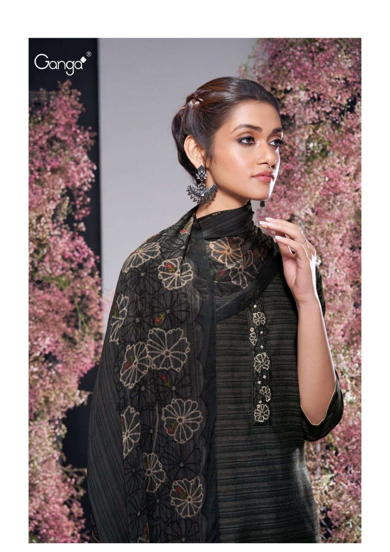 Ganga Fashion Zhen 2712 Woven Embroidery Designer Salwar Kameez