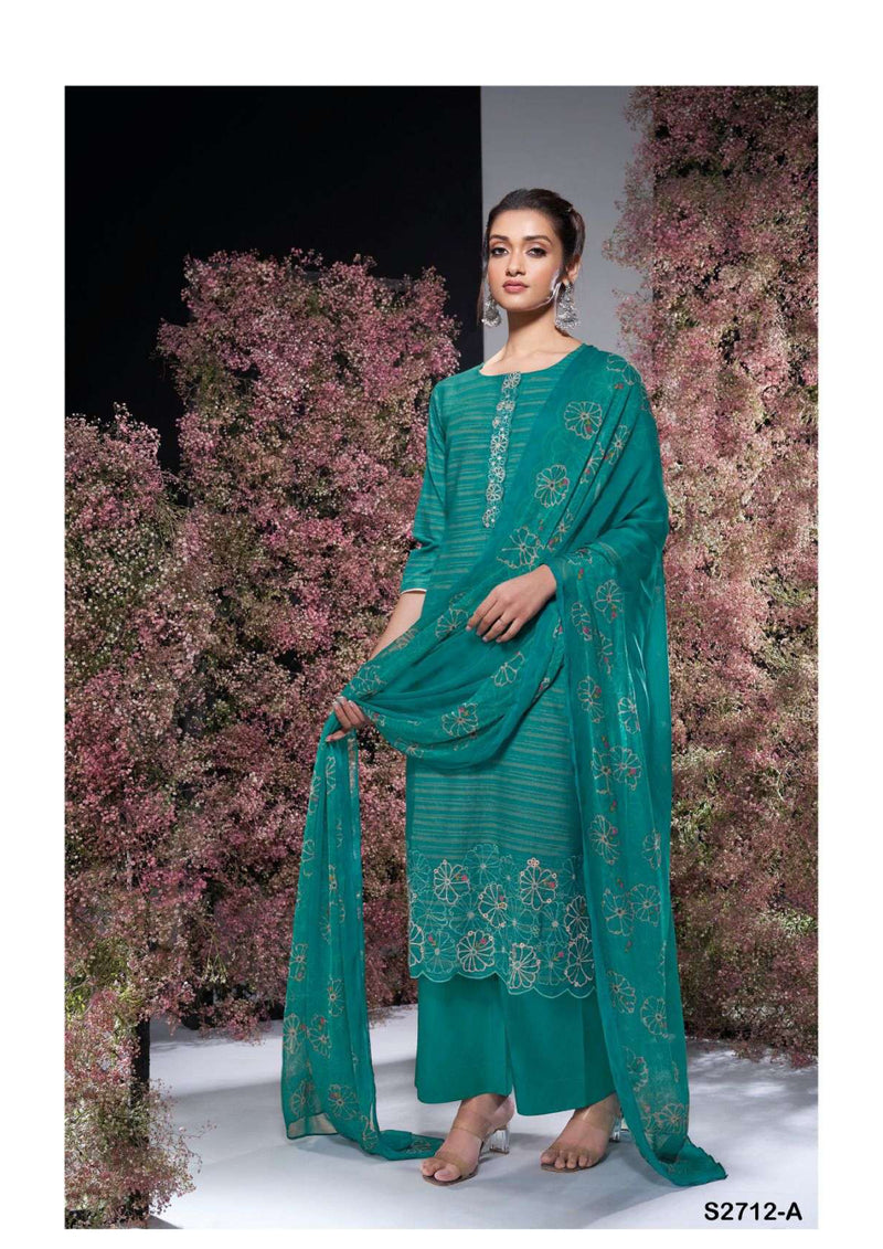 Ganga Fashion Zhen 2712 Woven Embroidery Designer Salwar Kameez