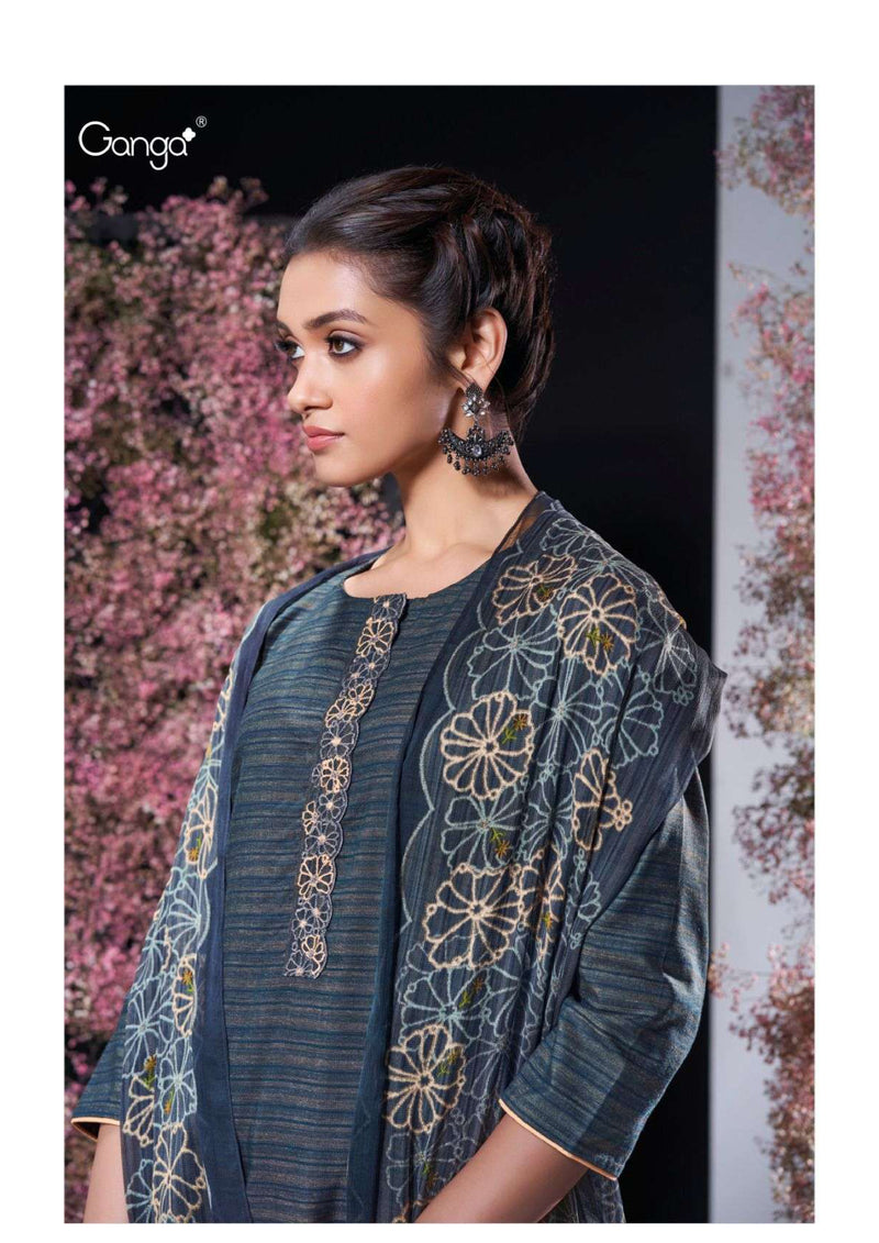 Ganga Fashion Zhen 2712 Woven Embroidery Designer Salwar Kameez
