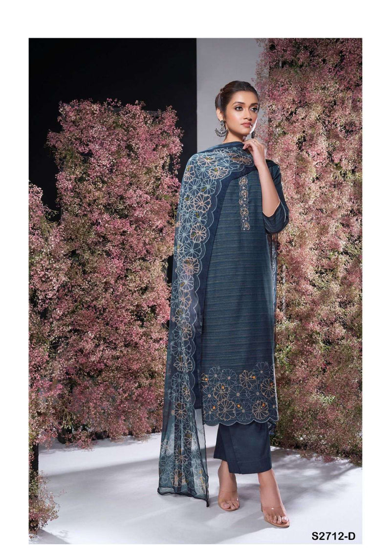 Ganga Fashion Zhen 2712 Woven Embroidery Designer Salwar Kameez