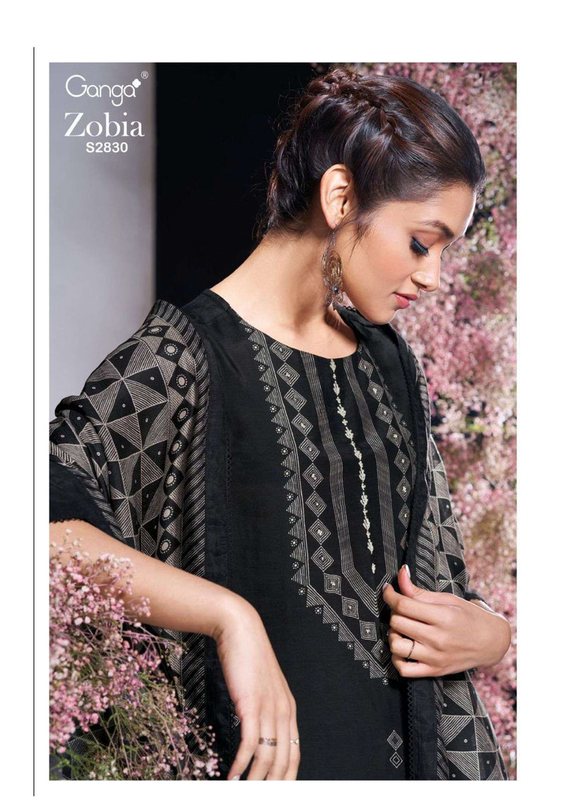 Ganga Fashion Zobia 2830 Bemberg Silk Printed Beautiful Designer Salwar Suit