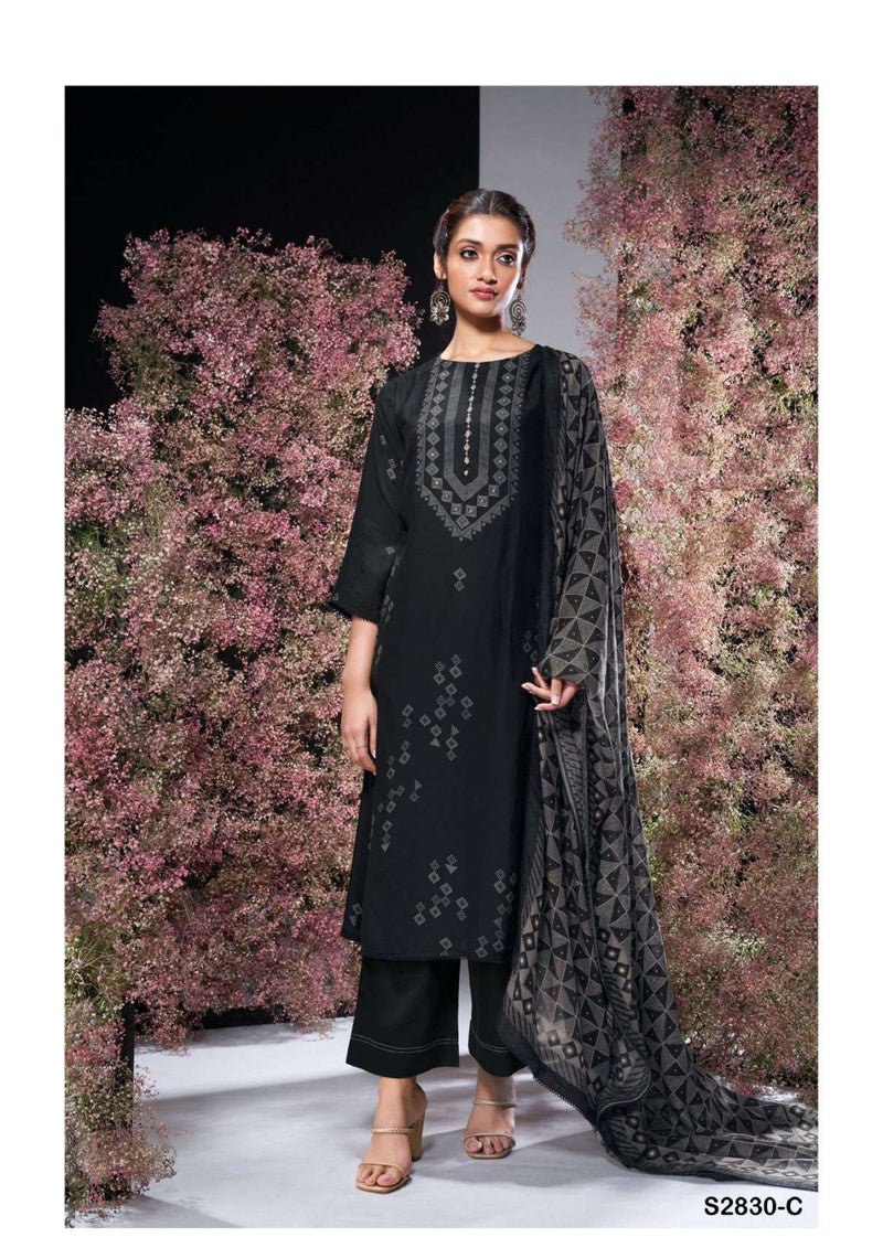 Ganga Fashion Zobia 2830 Bemberg Silk Printed Beautiful Designer Salwar Suit