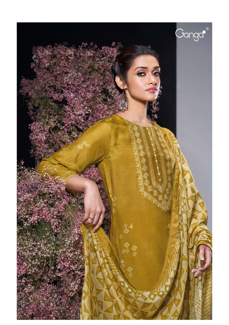 Ganga Fashion Zobia 2830 Bemberg Silk Printed Beautiful Designer Salwar Suit