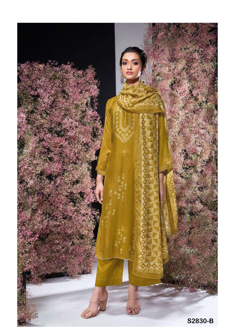 Ganga Fashion Zobia 2830 Bemberg Silk Printed Beautiful Designer Salwar Suit