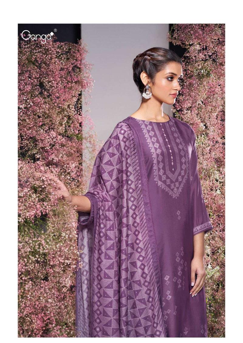 Ganga Fashion Zobia 2830 Bemberg Silk Printed Beautiful Designer Salwar Suit