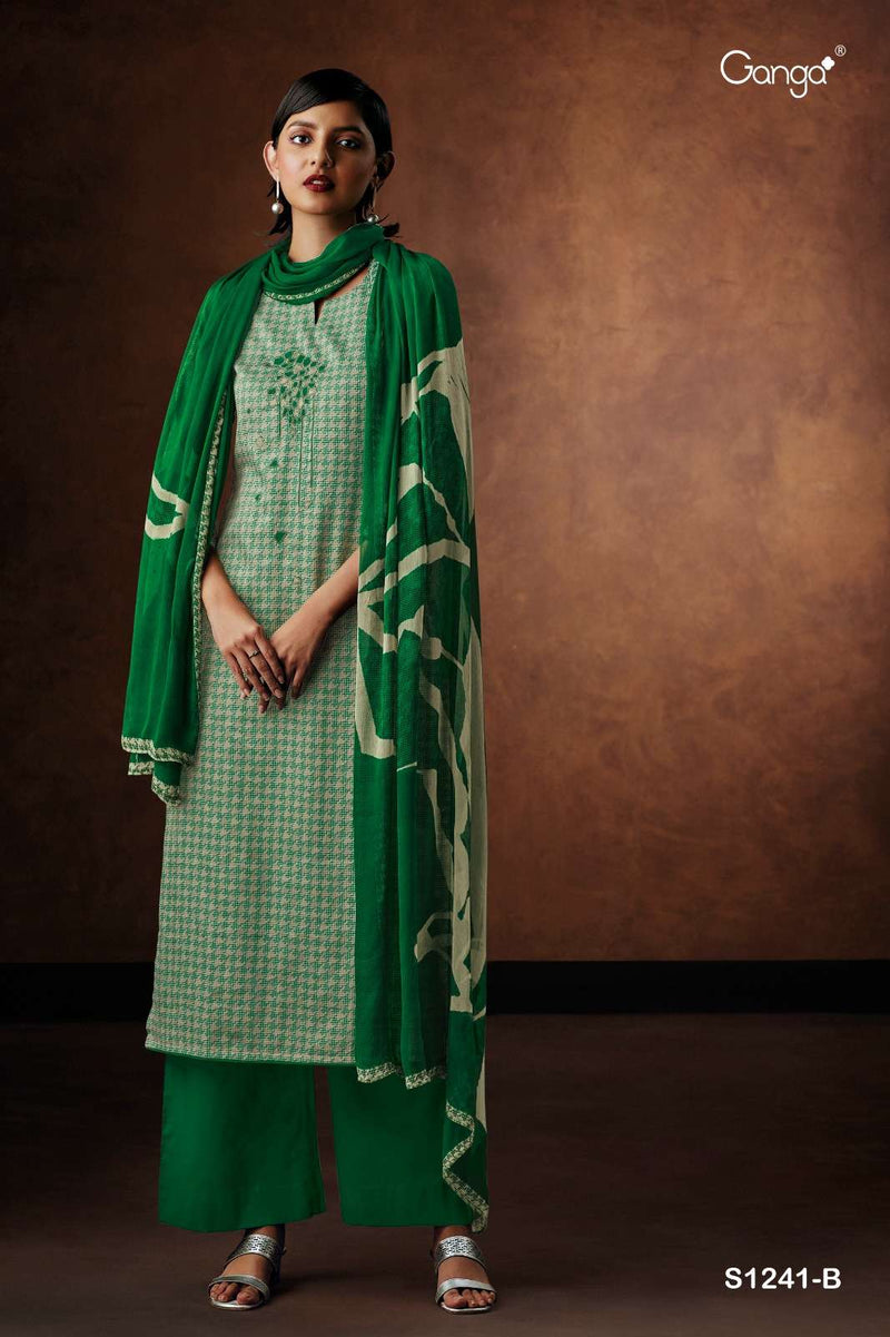 Ganga Inna 1241 Amazing Cotton Satin Printed Salwar Kameez Materials