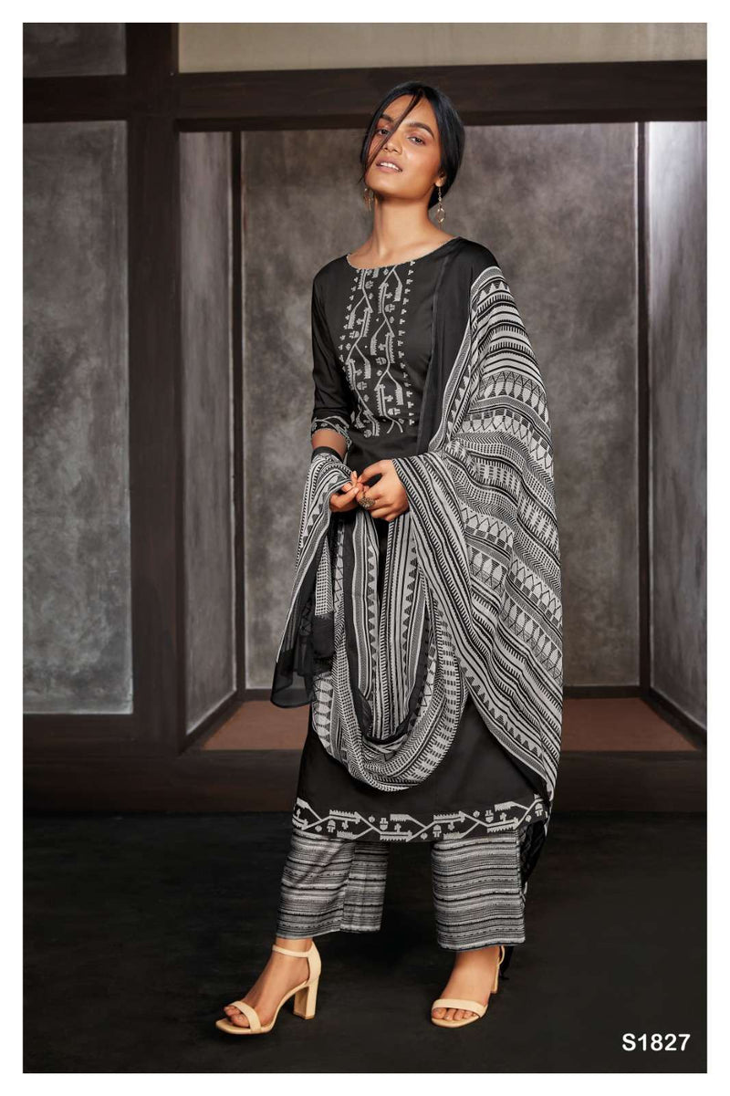 Ganga Ishani 1827 Designer Fancy Work Single Salwar Kameez
