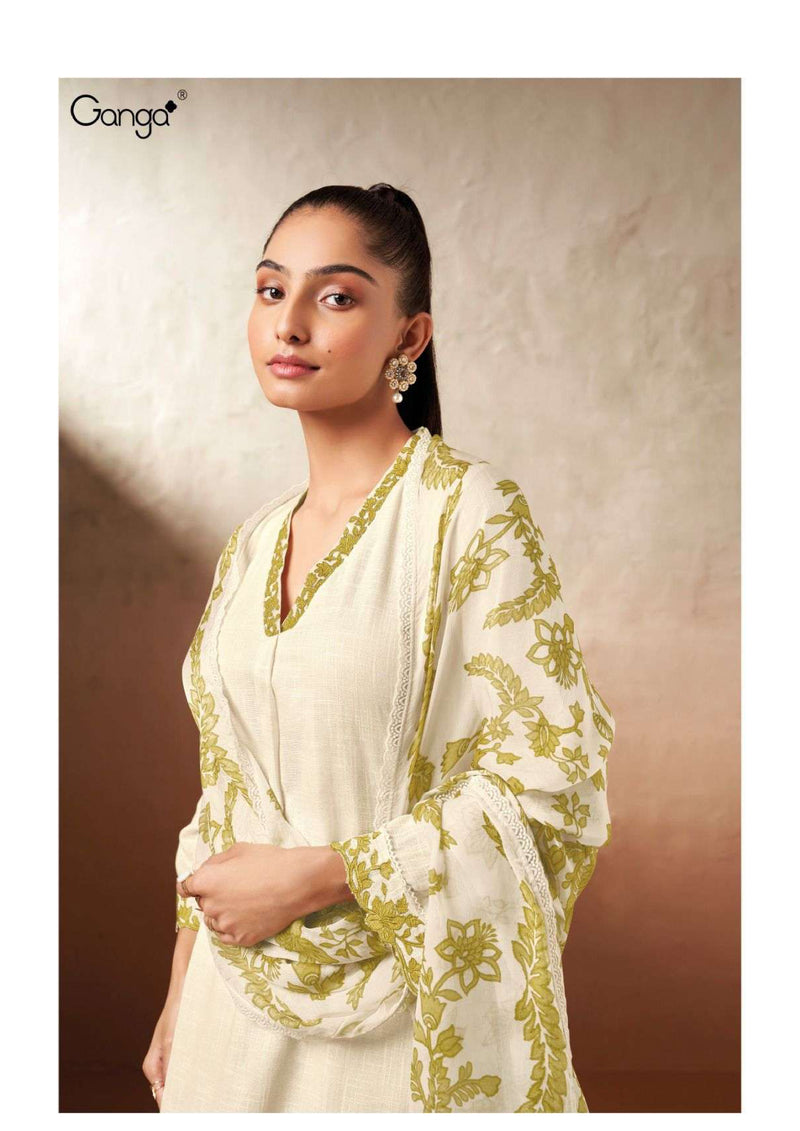 Ganga Fashion Jessi 2495 Cotton Linen Embroidered Salwar Suit