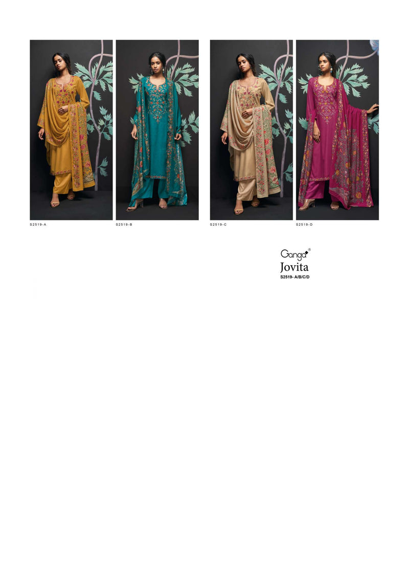 Ganga Fashion Jovita 2519 Cotton Printed Hand Embroidery Designer Salwar Suit