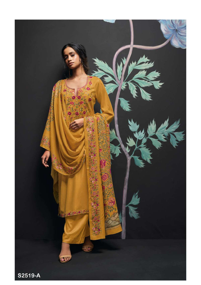 Ganga Fashion Jovita 2519 Cotton Printed Hand Embroidery Designer Salwar Suit