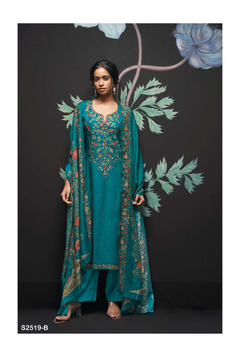 Ganga Fashion Jovita 2519 Cotton Printed Hand Embroidery Designer Salwar Suit