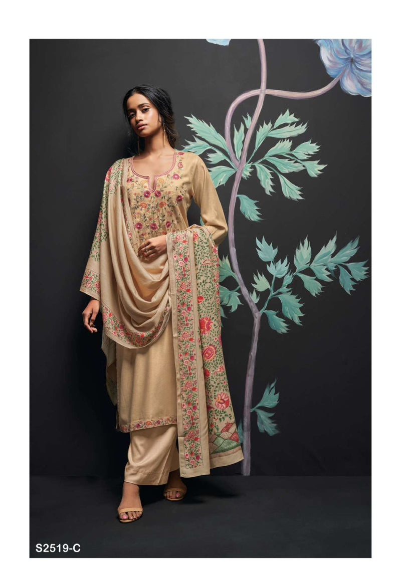 Ganga Fashion Jovita 2519 Cotton Printed Hand Embroidery Designer Salwar Suit
