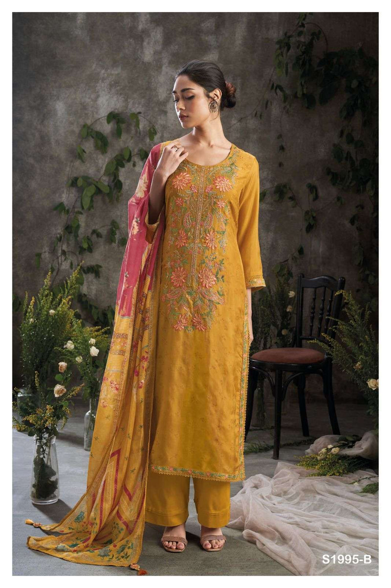 Ganga Jubilee 1995 Premium Silk Printed With Work Salwar Suits Collection