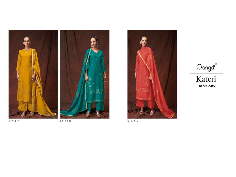Ganga Kateri 1778 Fancy Amazing Work Salwar Kameez Materials