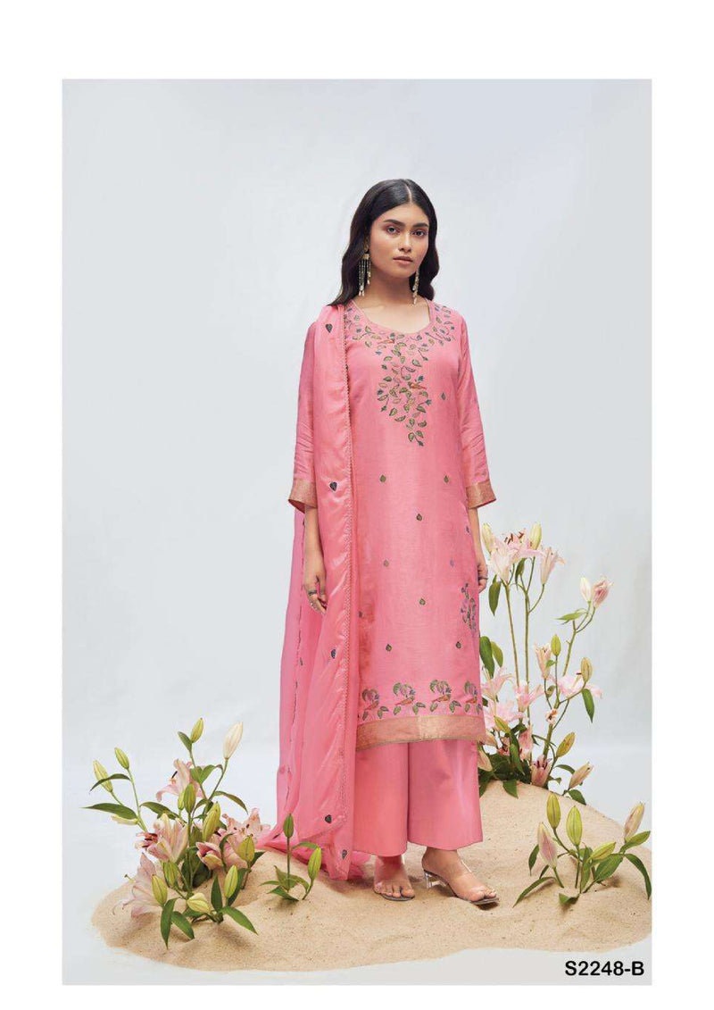Ganga Fashion Kuri 2248 Silk Jacquard Handwork Heavy Designer Salwar Suit