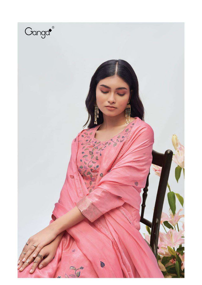 Ganga Fashion Kuri 2248 Silk Jacquard Handwork Heavy Designer Salwar Suit