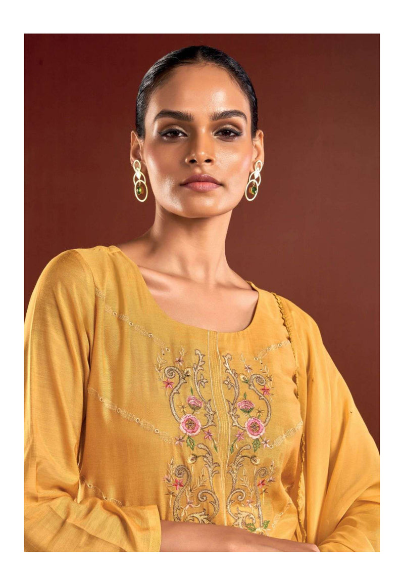 Ganga Fashion Larah 2738 Bemberg Silk Embroidery Designer Salwar Suit