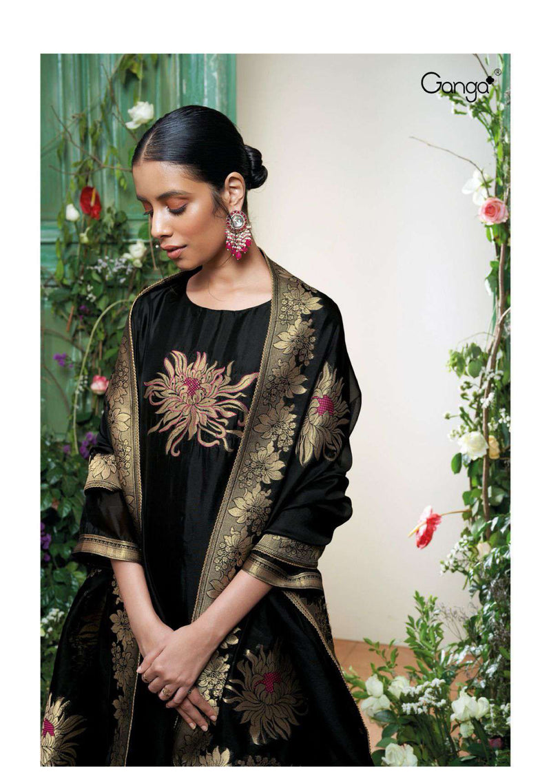Ganga Fashion Lemon 2440 Silk Jacquard Wedding Wear Salwar Suit Collection