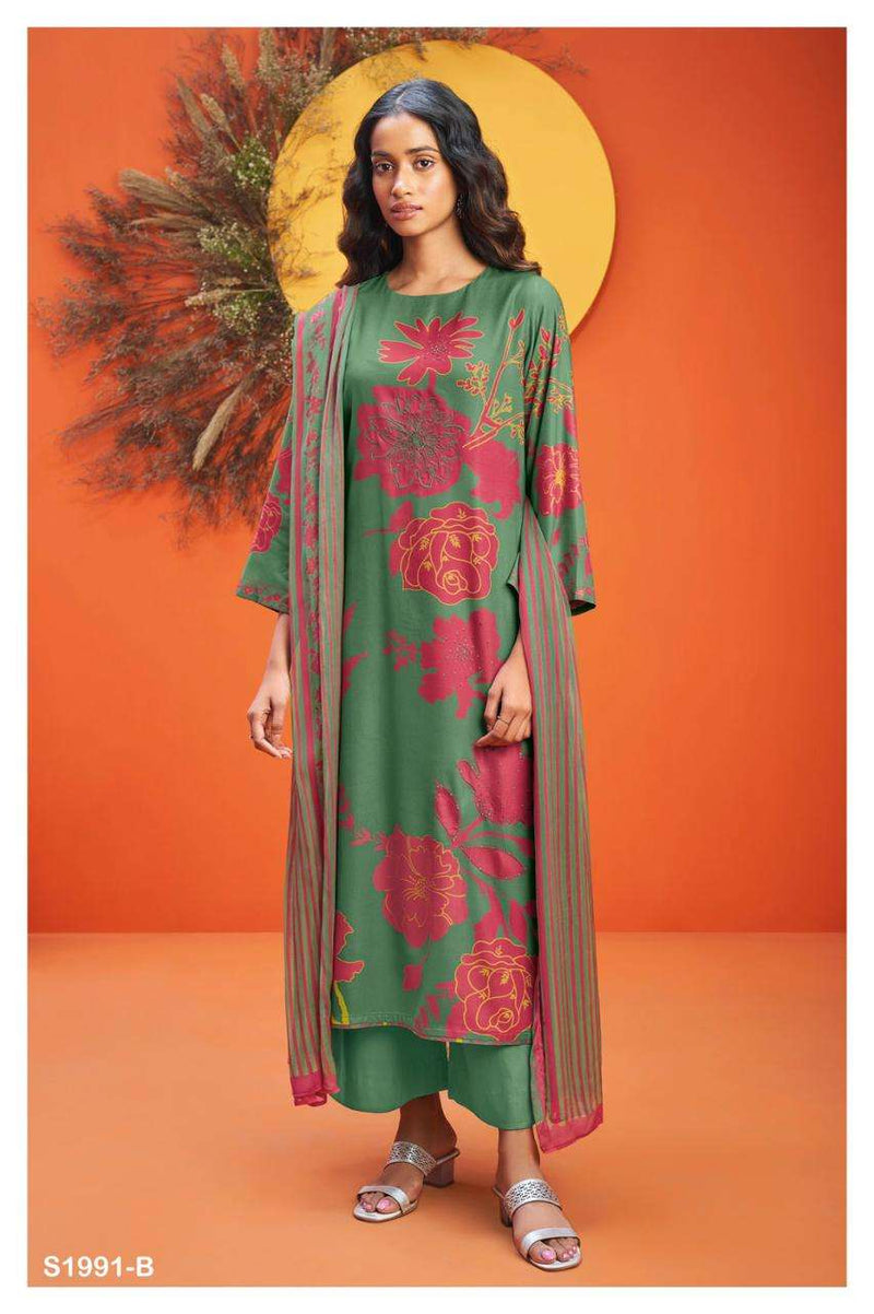 Ganga Lopa 1991 Pure Pashmina Digital Printed With Handwork Salwar Suit Collection