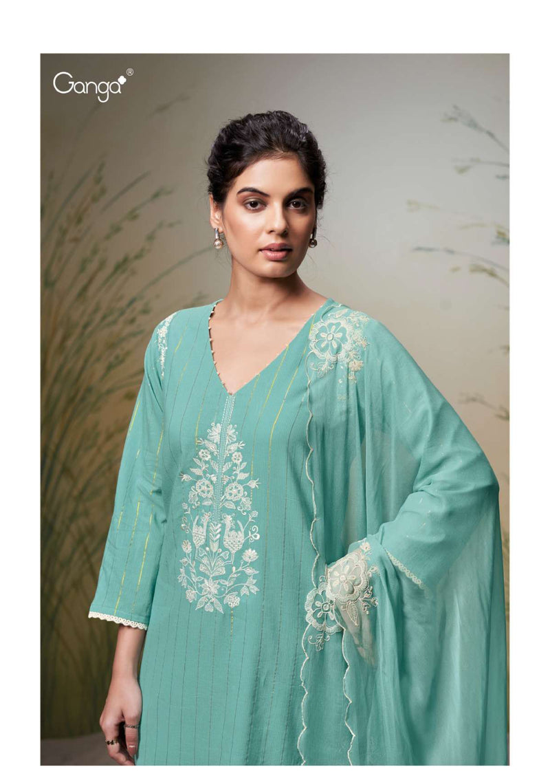 Ganga Fashion Nancy 2601 Cotton Embroidered Fancy Salwar Suit