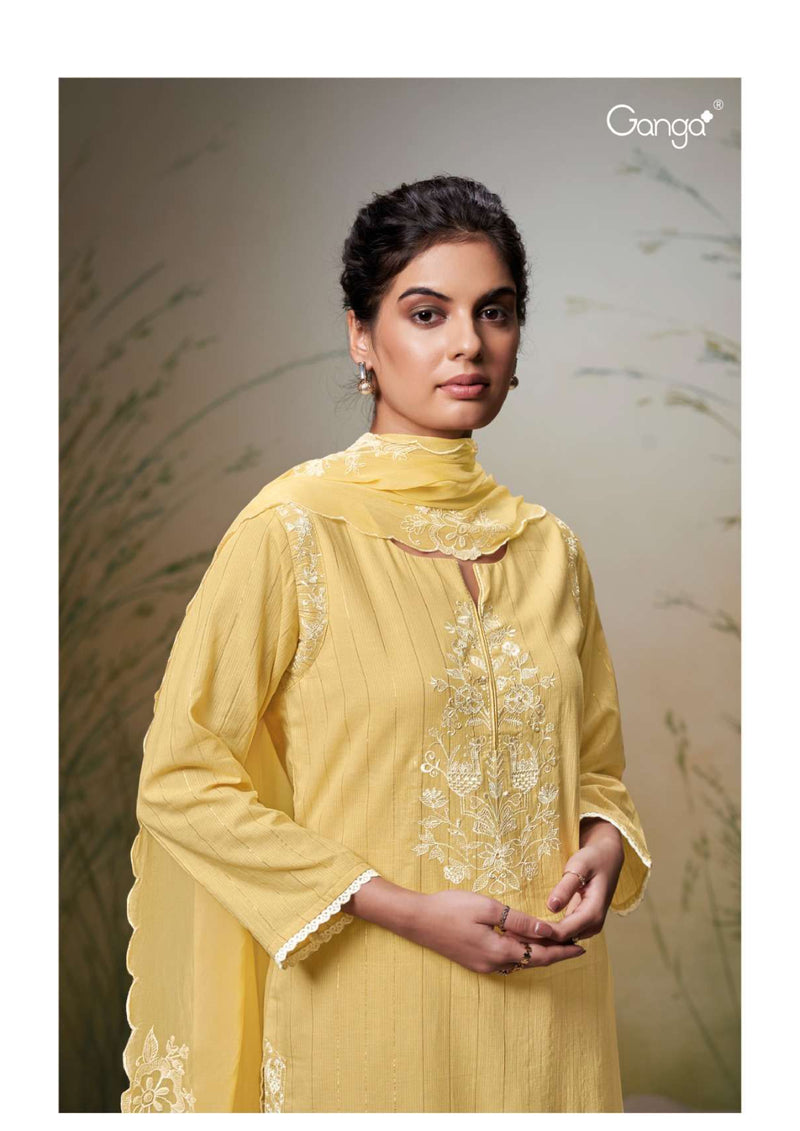 Ganga Fashion Nancy 2601 Cotton Embroidered Fancy Salwar Suit