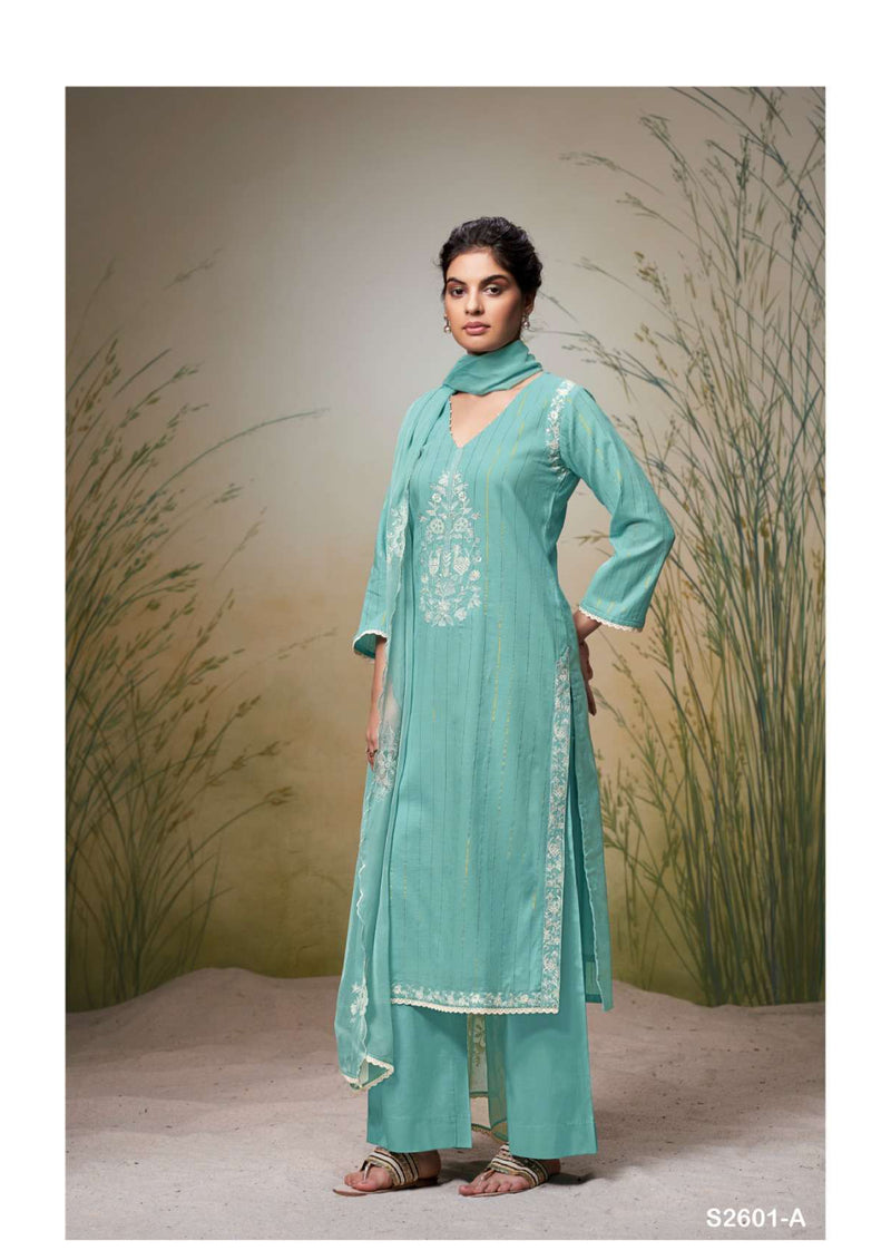Ganga Fashion Nancy 2601 Cotton Embroidered Fancy Salwar Suit