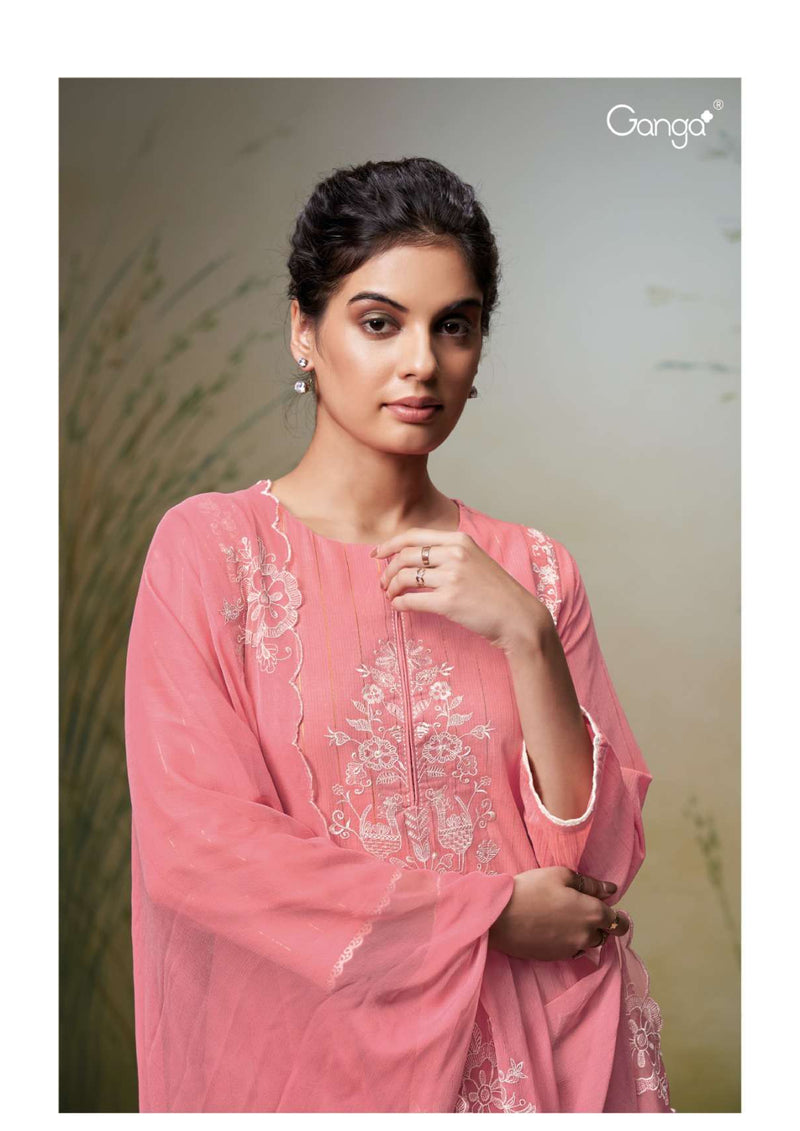 Ganga Fashion Nancy 2601 Cotton Embroidered Fancy Salwar Suit