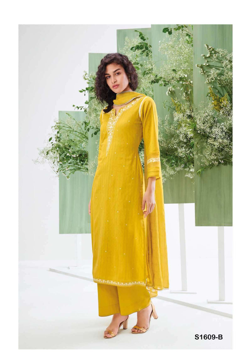 Ganga Fashion Nargis 1609 Cotton Jacquard Embroidery Salwar Suit