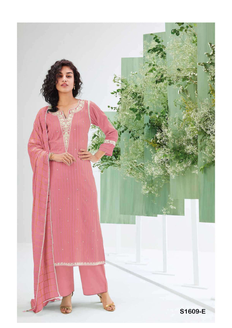 Ganga Fashion Nargis 1609 Cotton Jacquard Embroidery Salwar Suit