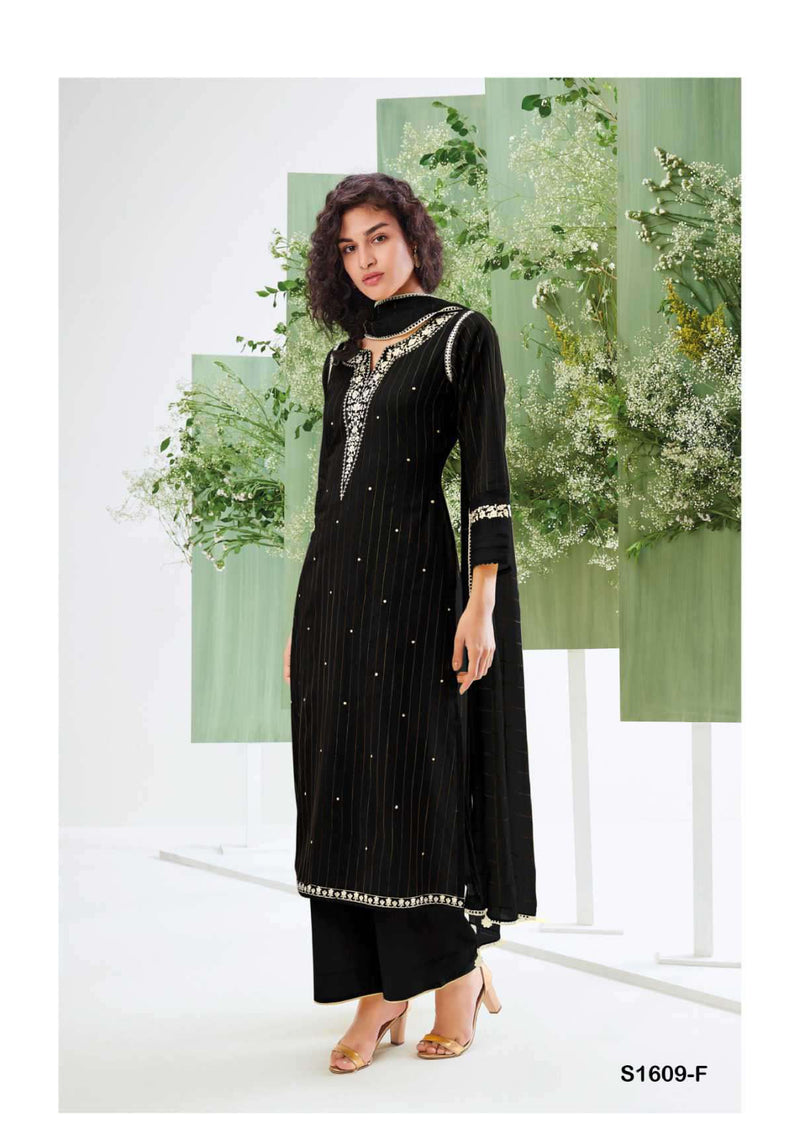 Ganga Fashion Nargis 1609 Cotton Jacquard Embroidery Salwar Suit