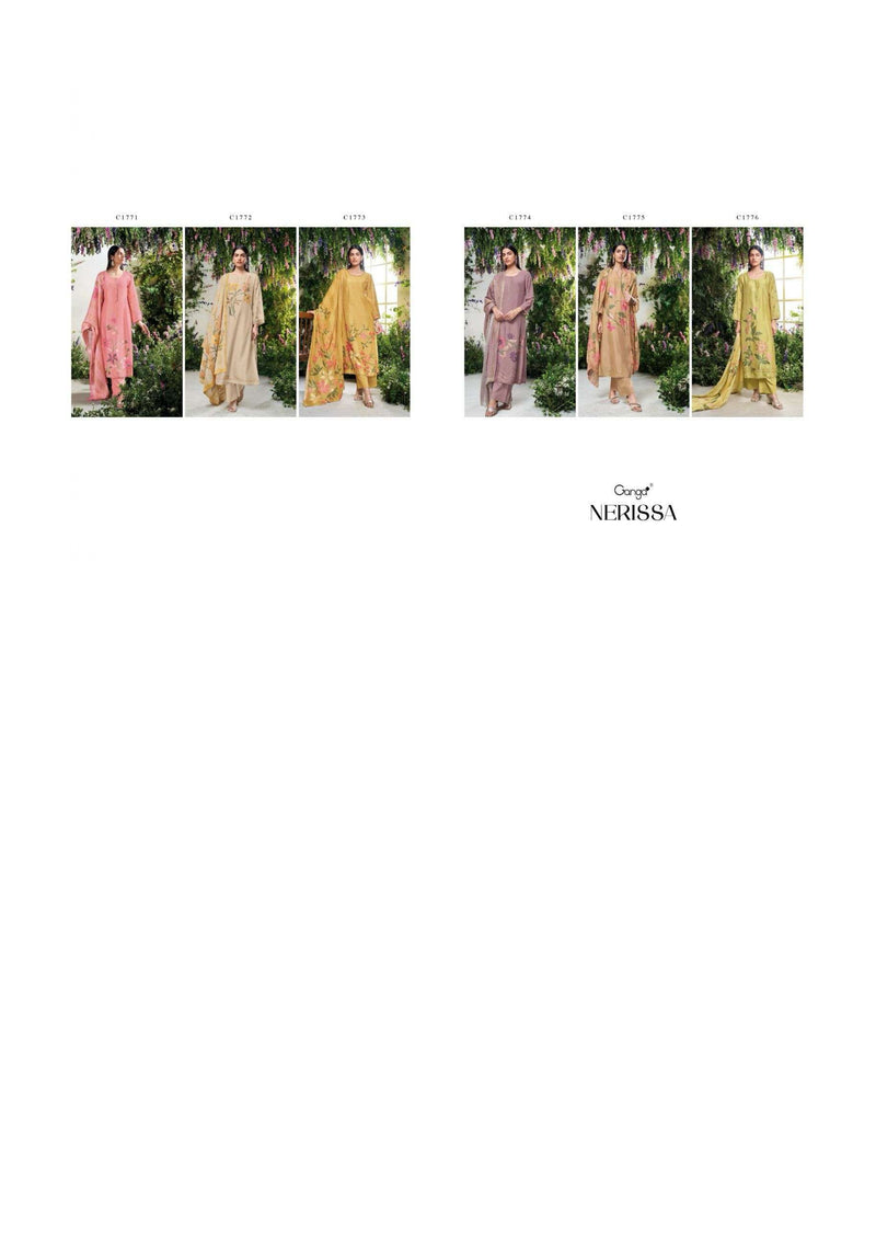 Ganga Fashion Nerissa Bemberg Russian Silk Printed Designer Salwar Kameez