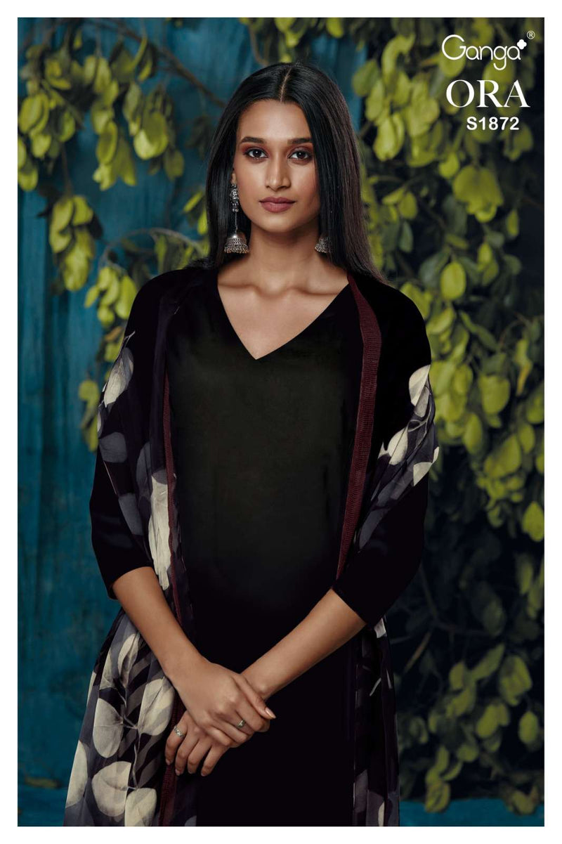 Ganga Ora 1872 Designs Fancy Salwar Kameez Materials With Digital Dupatta