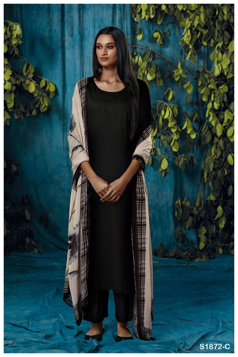 Ganga Ora 1872 Designs Fancy Salwar Kameez Materials With Digital Dupatta
