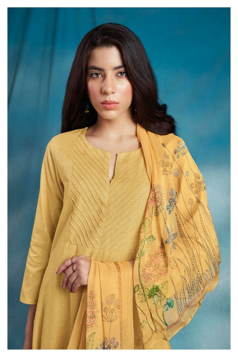 Ganga Ora 1904 Cotton Linen Fancy Casual Wear Salwar Kameez Materials