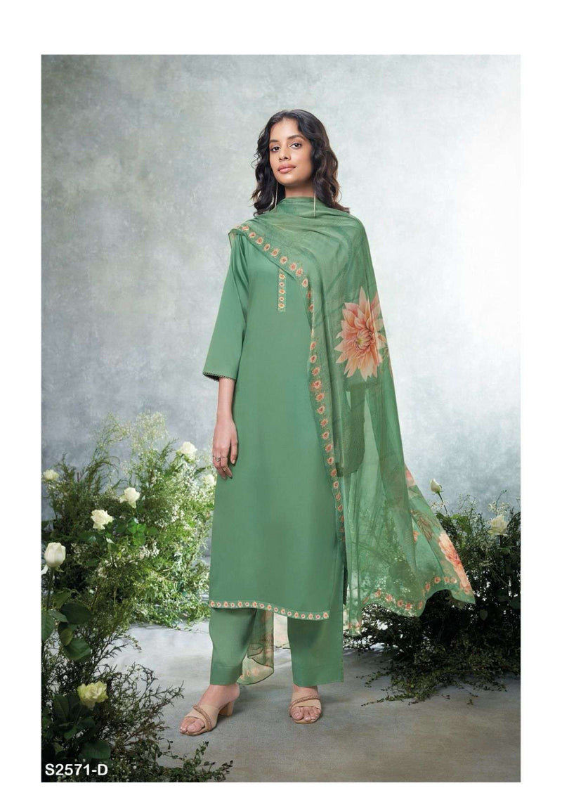 Ganga Fashion Prachi 2571 Cotton Silk Printed Stylish Salwar Suit Collection