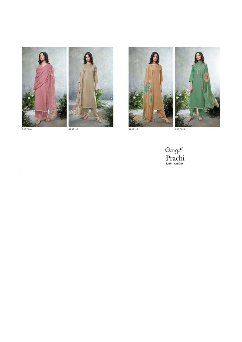 Ganga Fashion Prachi 2571 Cotton Silk Printed Stylish Salwar Suit Collection