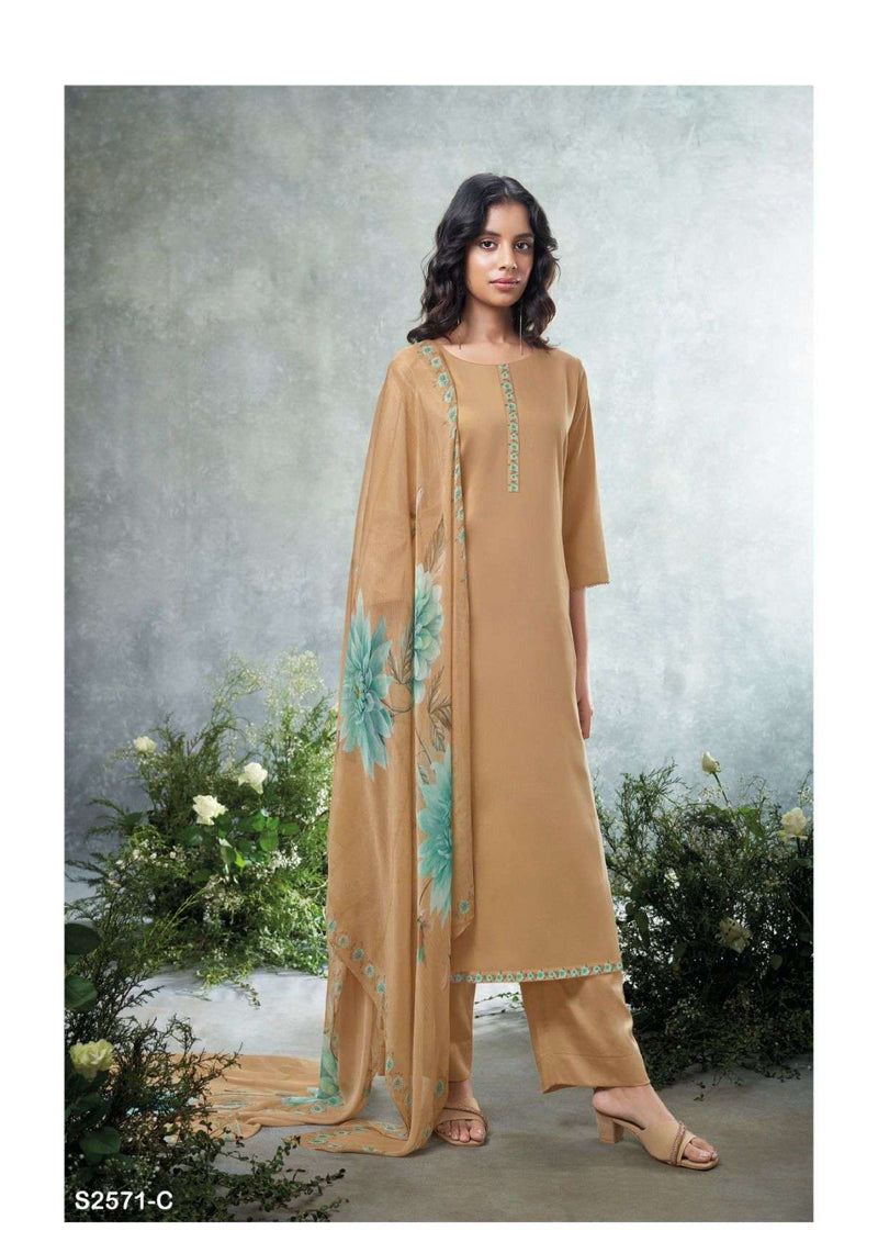 Ganga Fashion Prachi 2571 Cotton Silk Printed Stylish Salwar Suit Collection